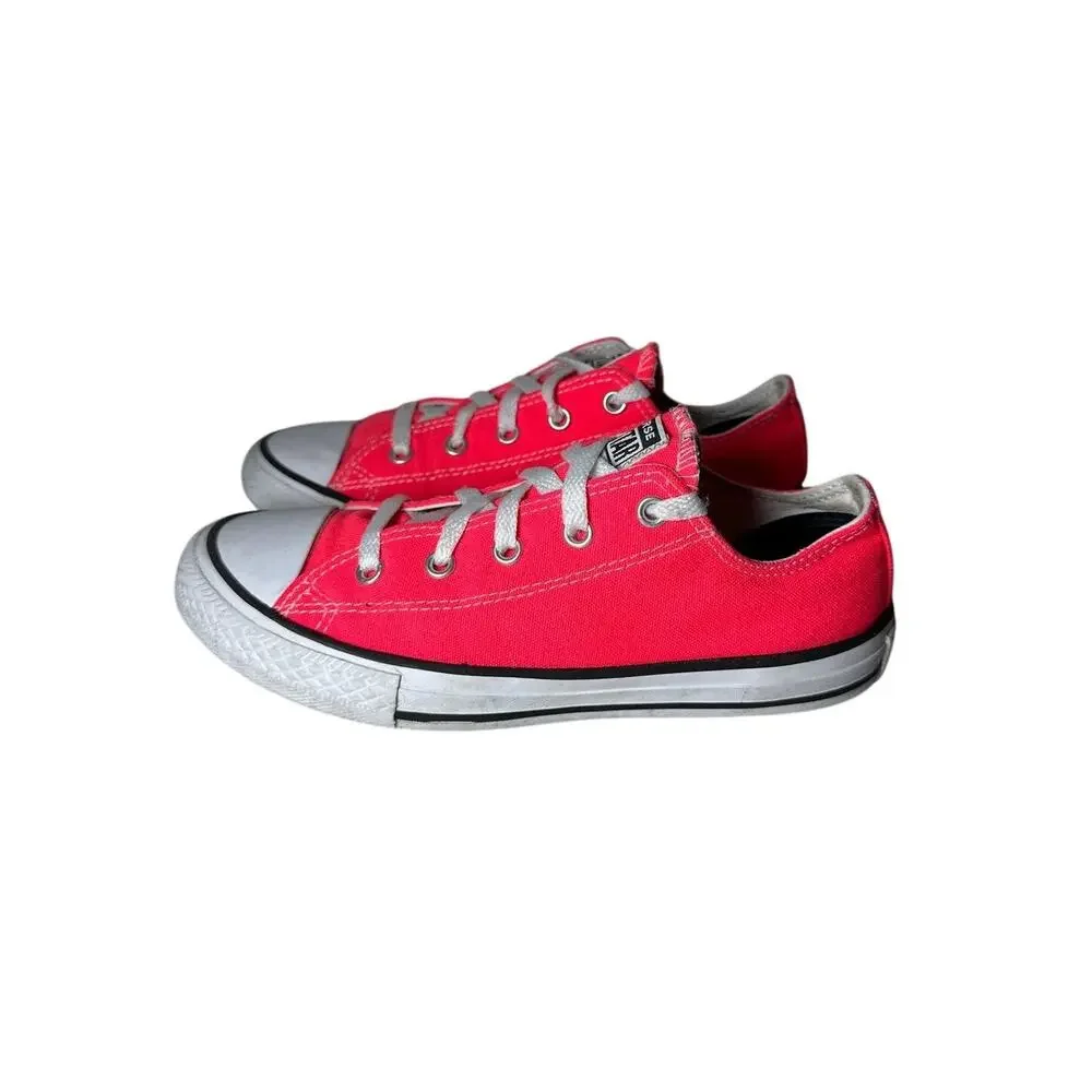 Converse Shoes Neon Pink Chuck Taylor All Star Low Top Canvas Sneakers Size 3